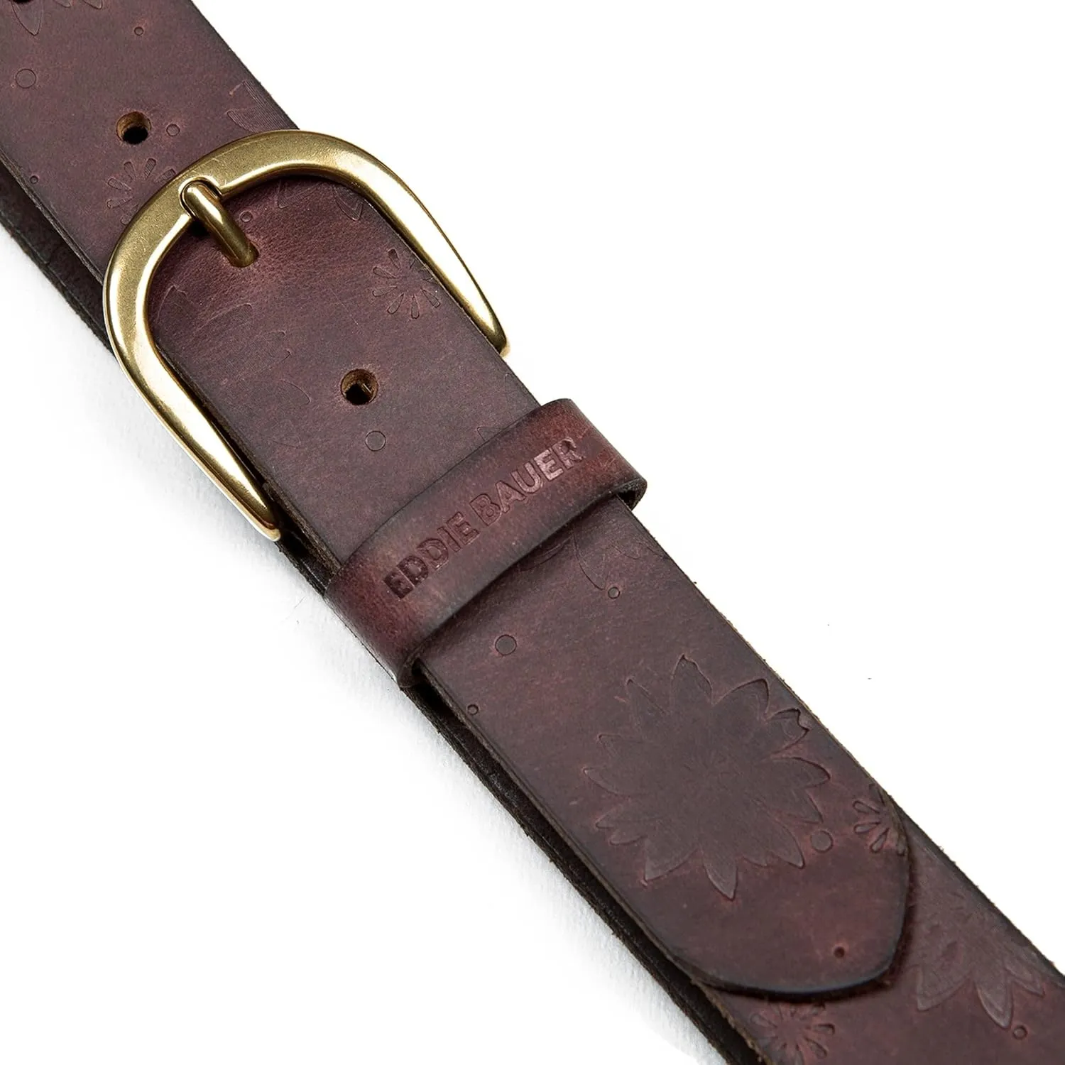 Eddie Bauer Women's Casual Leather Belts with Durable Metal Buckle