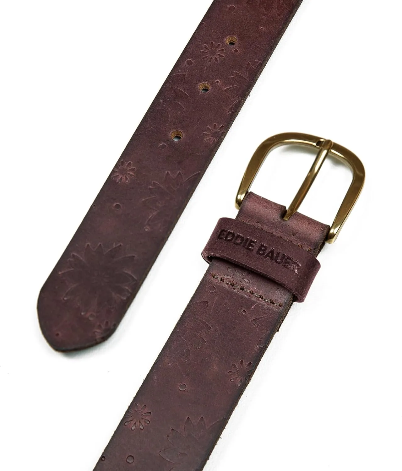 Eddie Bauer Women's Casual Leather Belts with Durable Metal Buckle