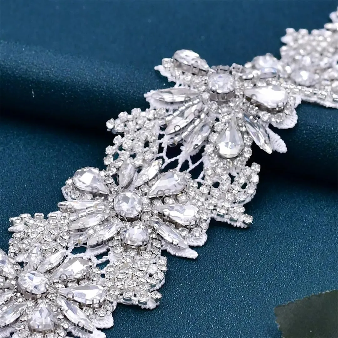 Flower Bridal Dress Belt Wedding Accessories Applique Decoration Bridesmaid Wide Belt