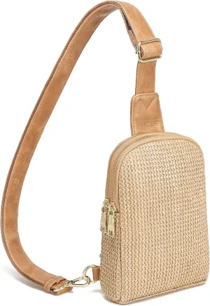 INICAT Summer Straw Bag Small Sling Beach Bag Crossbody Bags for Women