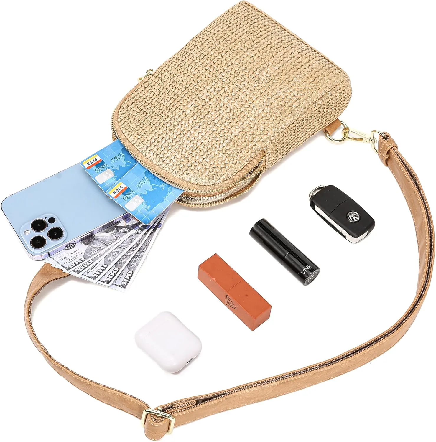 INICAT Summer Straw Bag Small Sling Beach Bag Crossbody Bags for Women