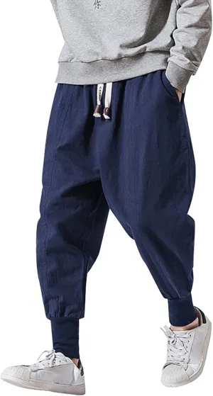LCMTWX Mens Pants Loose Pants and Winter High Street Fashion Leisure Loose Sports Outdoor Running Sweater Pants Trousers