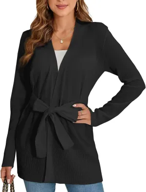 Lightweight Cardigans Sweater for Women Loose Casual Long Sleeve Open Front Breathable Cardigans