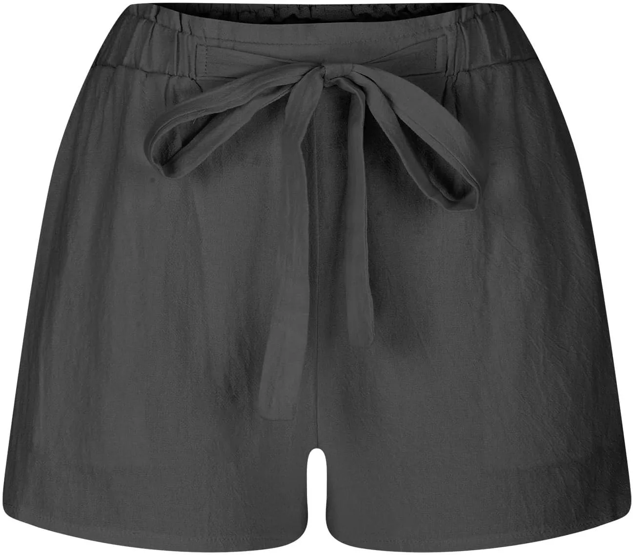 Linen Shorts for Women Summer High Waisted Elastic Running Pants Loose Fit Breathable Beach Vacation Shorts