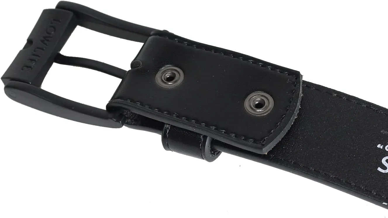 Lowlife of London Belts Triple S Studded 3 Row Pyramid Leather Belt, Studded Punk Goth Rock Pyramid Belt, Metal Stud