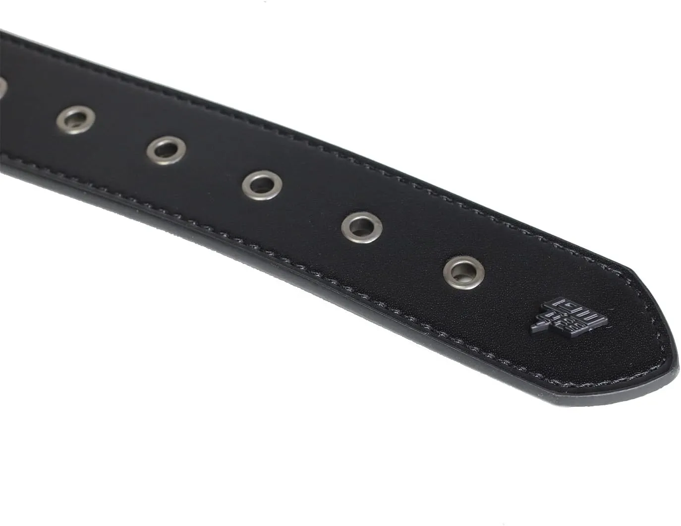 Lowlife of London Belts Triple S Studded 3 Row Pyramid Leather Belt, Studded Punk Goth Rock Pyramid Belt, Metal Stud