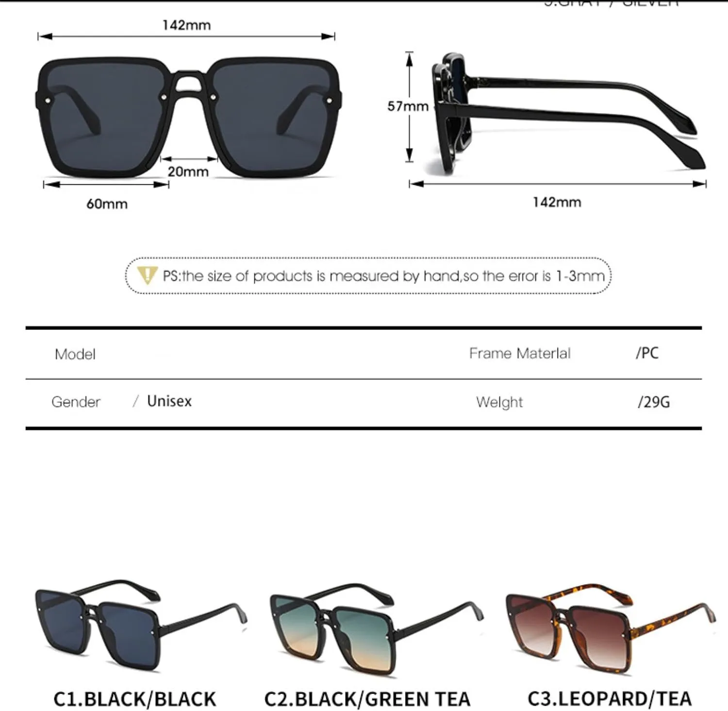 Luxury Double Bridge Sunglasses Fashion Trending Outdoors Driving Sun Glasses Unisex Uv400