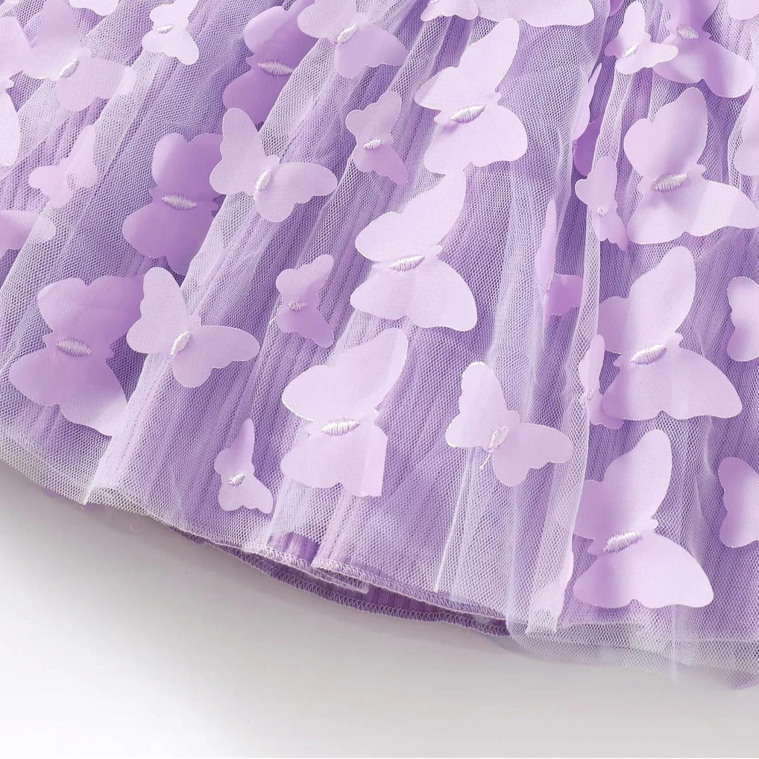 LYSMuch Baby Girl Butterfly Dress Baby Princess Short Sleeve Party Dress