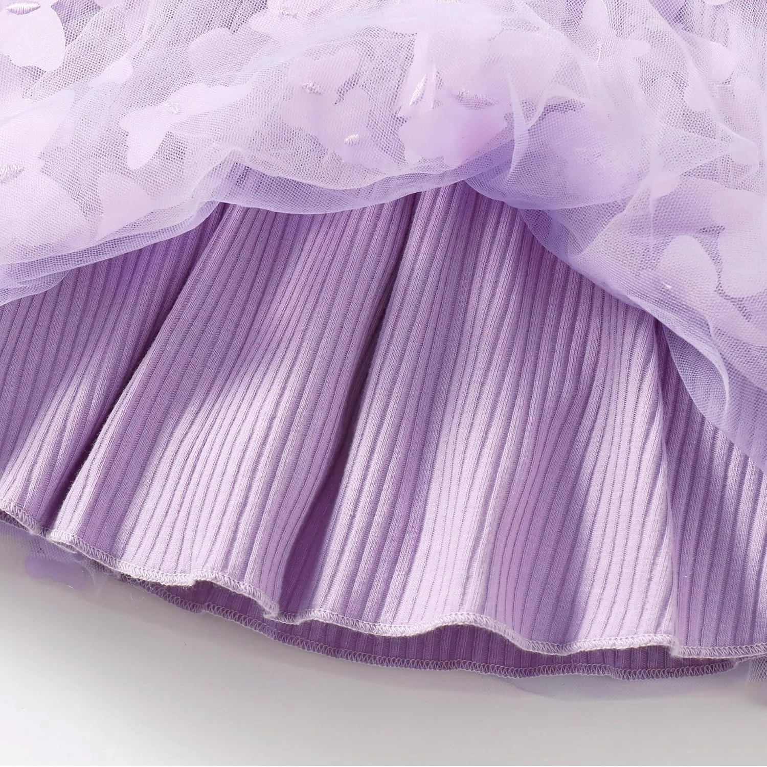 LYSMuch Baby Girl Butterfly Dress Baby Princess Short Sleeve Party Dress