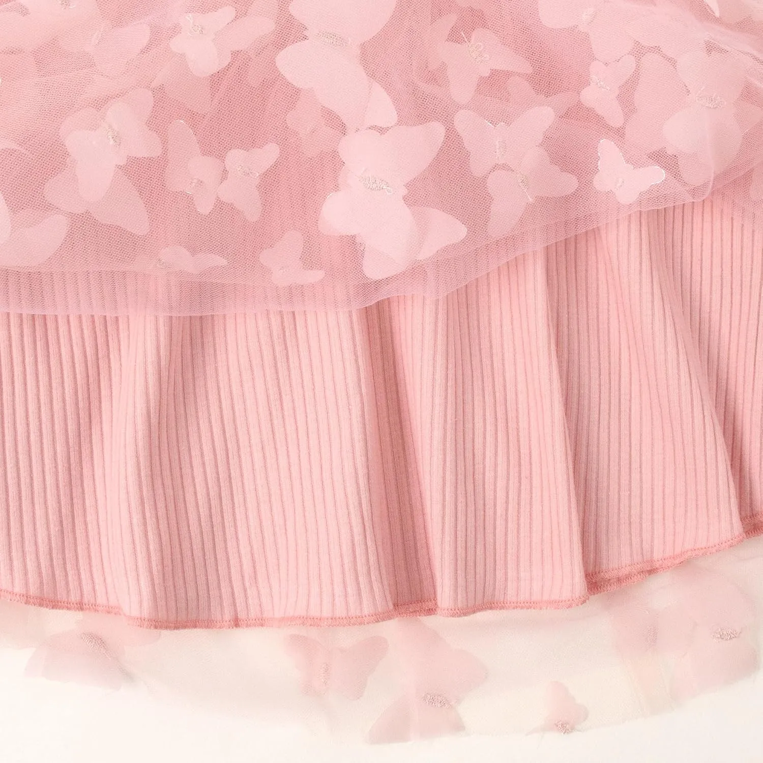 LYSMuch Baby Girl Butterfly Dress Baby Princess Short Sleeve Party Dress