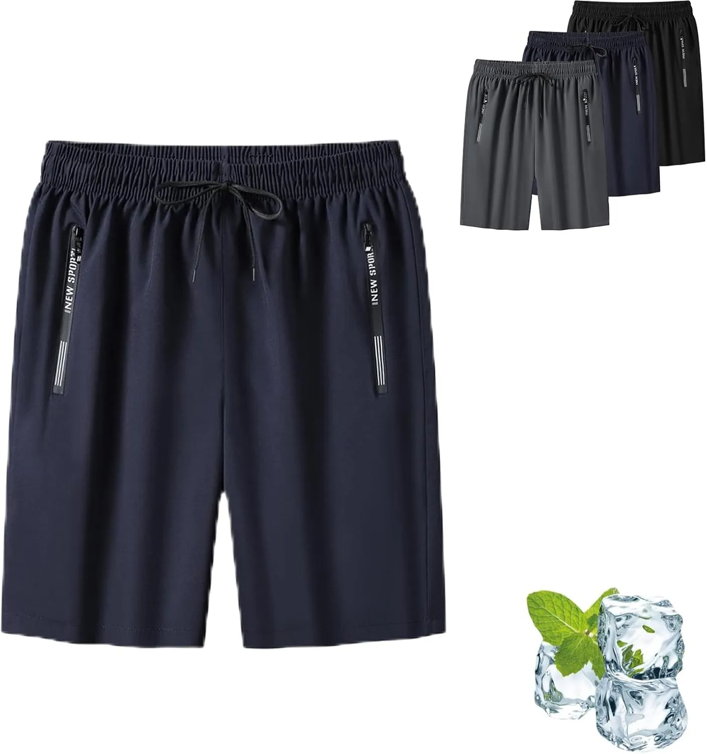 Maidenfit Icyshorts,Lightweight Hiking Cargo Shorts Quick Dry Athletic Shorts, Ice Silk Quick Drying Stretch Shorts