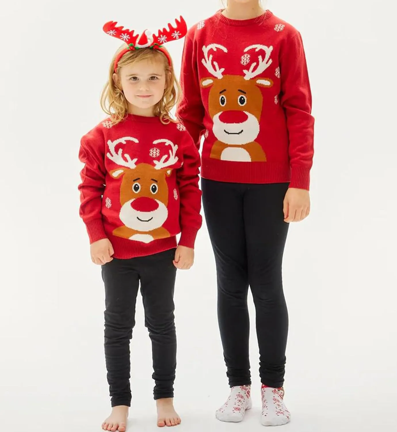 Matching Family Christmas Sweaters Ugly Knitted Pullover Long Sleeve Crew Neck Xmas Holiday Jumper Tops