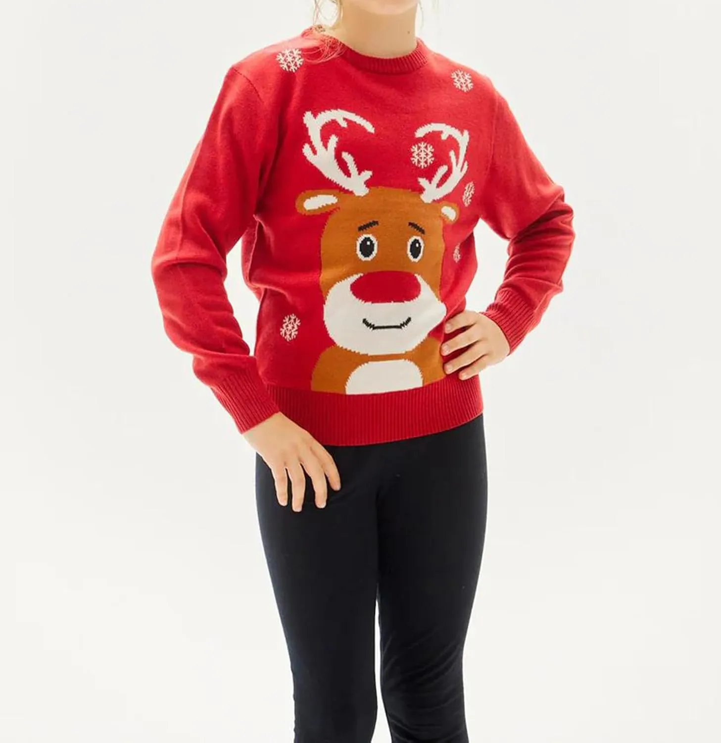 Matching Family Christmas Sweaters Ugly Knitted Pullover Long Sleeve Crew Neck Xmas Holiday Jumper Tops