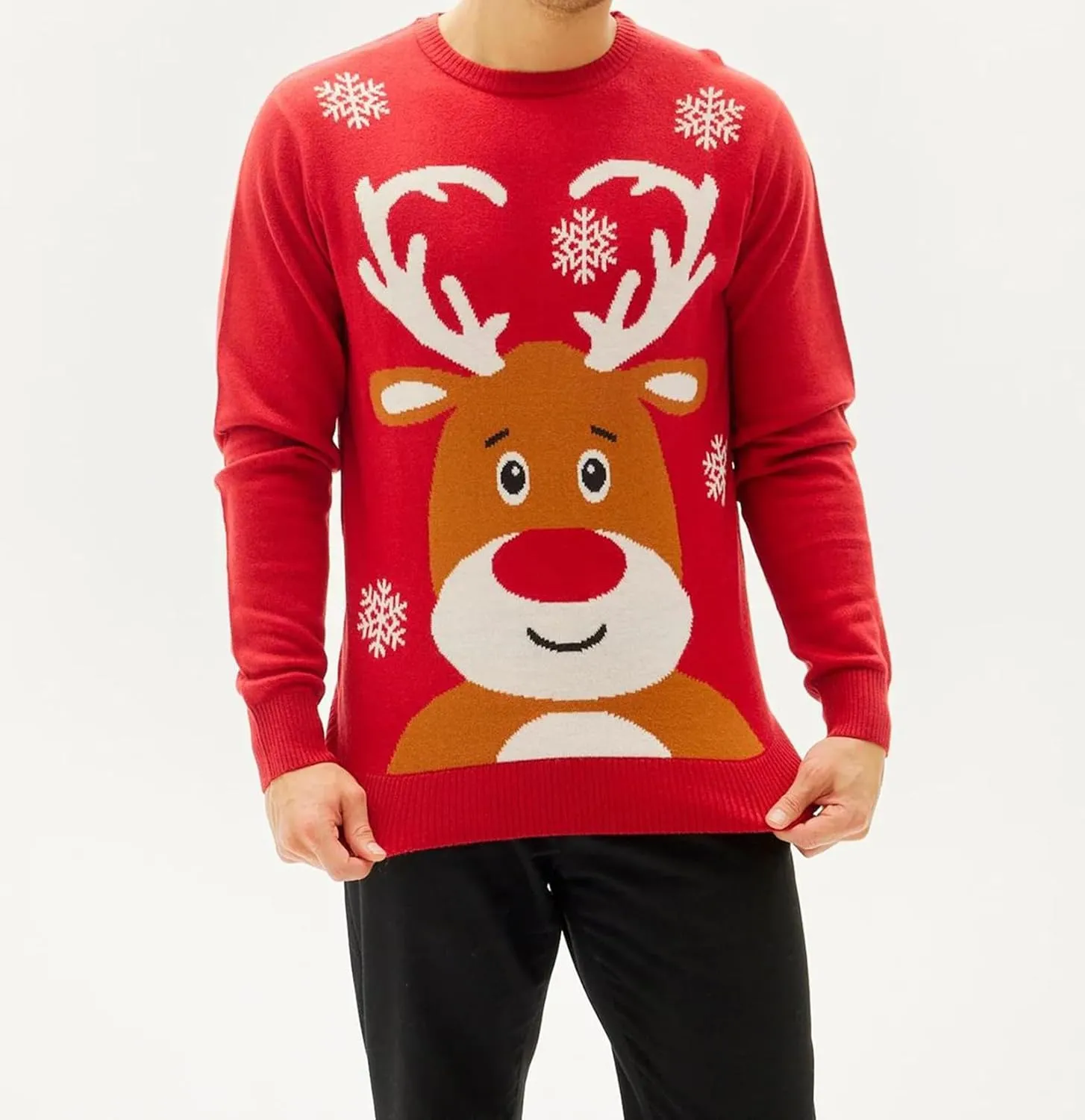 Matching Family Christmas Sweaters Ugly Knitted Pullover Long Sleeve Crew Neck Xmas Holiday Jumper Tops