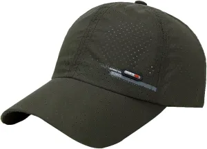 Men Quick Drying Baseball Cap Mesh Sun Cap Curved Brim Snapback Hat Unisex Breathable Full Mesh Baseball Cap