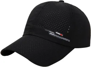 Men Quick Drying Baseball Cap Mesh Sun Cap Curved Brim Snapback Hat Unisex Breathable Full Mesh Baseball Cap