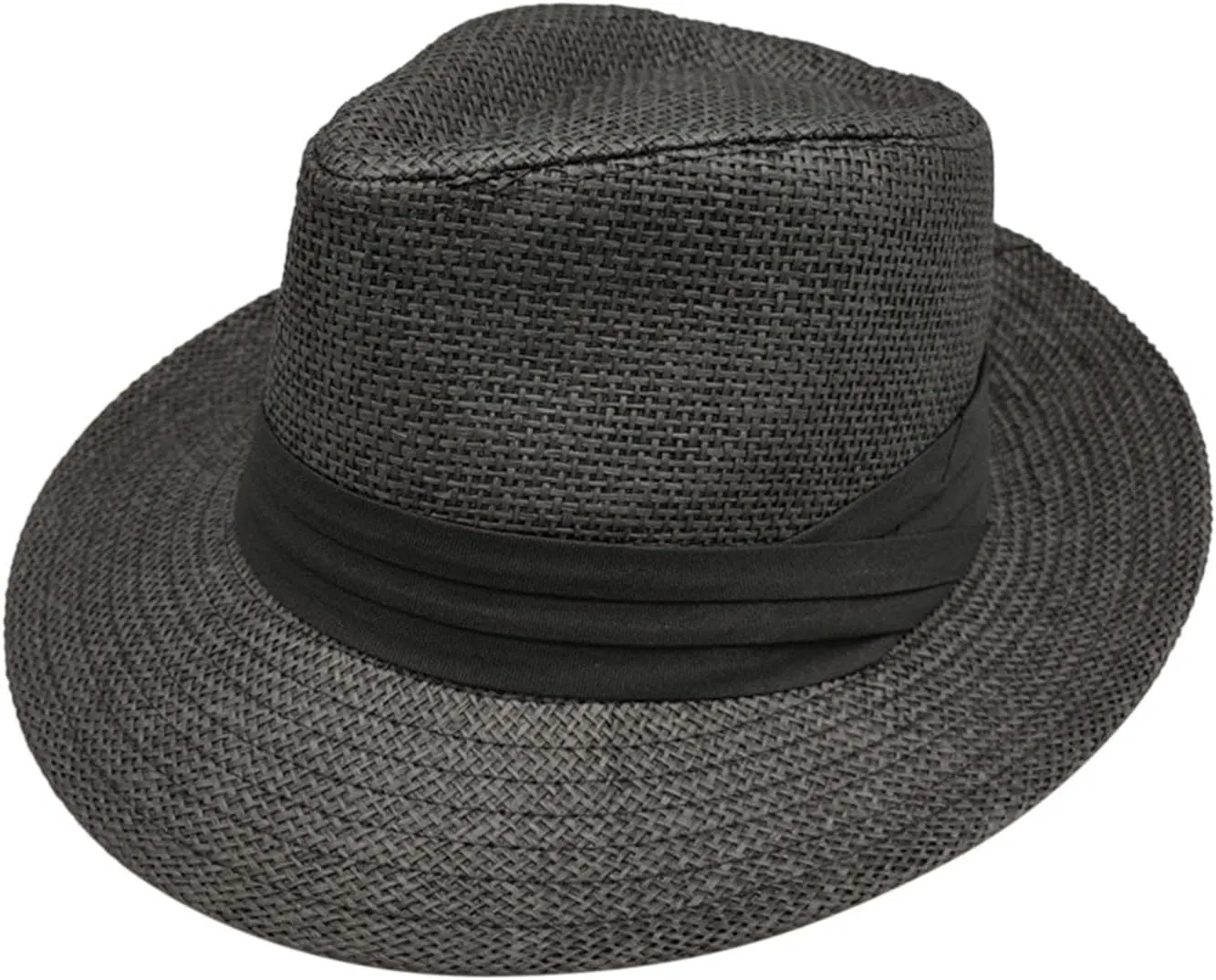 Men Women Panama Wide Brim Bucket Hat Jazz Straw Solid Colors Sun Hats Summer Beach Vacation Fisherman Cap