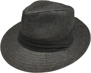 Men Women Panama Wide Brim Bucket Hat Jazz Straw Solid Colors Sun Hats Summer Beach Vacation Fisherman Cap