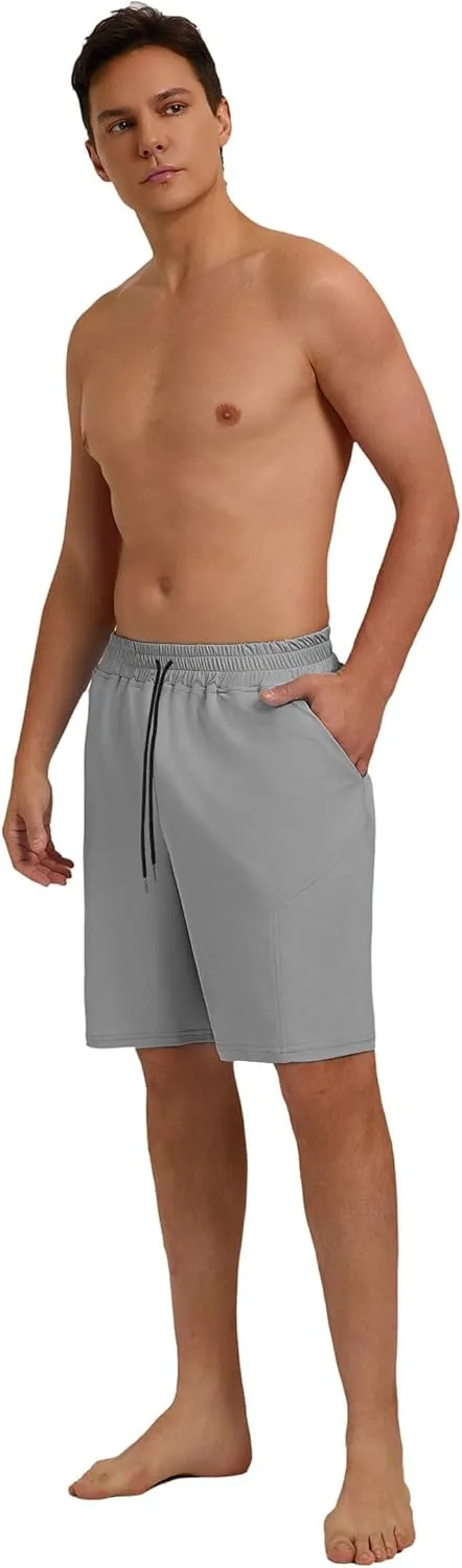 Men's Athletic 7" Quick-Dry Fitness Gym Shorts Lightweight Stretch Shorts for Tennis Running Hiking Training
