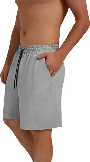 Men's Athletic 7" Quick-Dry Fitness Gym Shorts Lightweight Stretch Shorts for Tennis Running Hiking Training