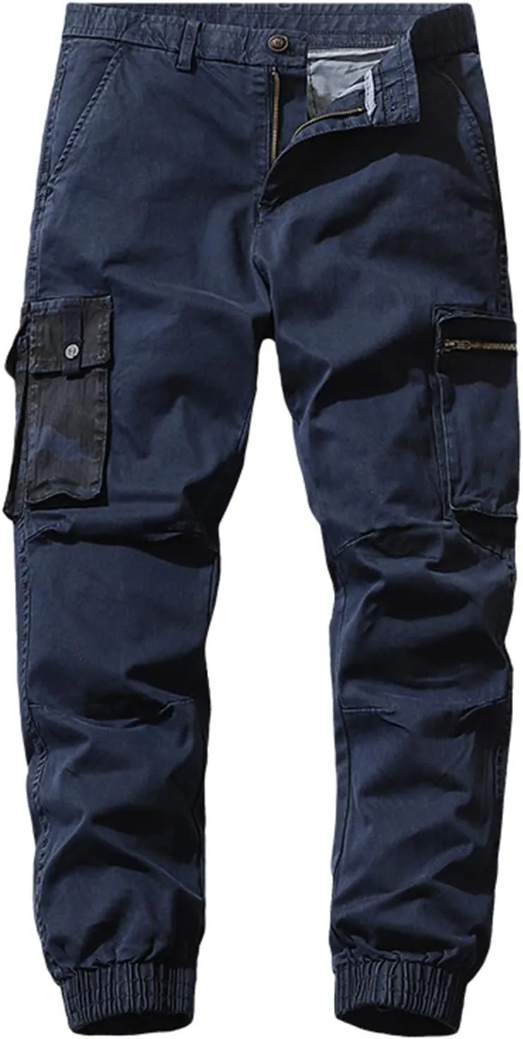Men's BDU Casual Military Pants Multi-Pocket Combat Ripstop Jogger Cargo Pants Hiking Pants Distressed Outdoor Trousers