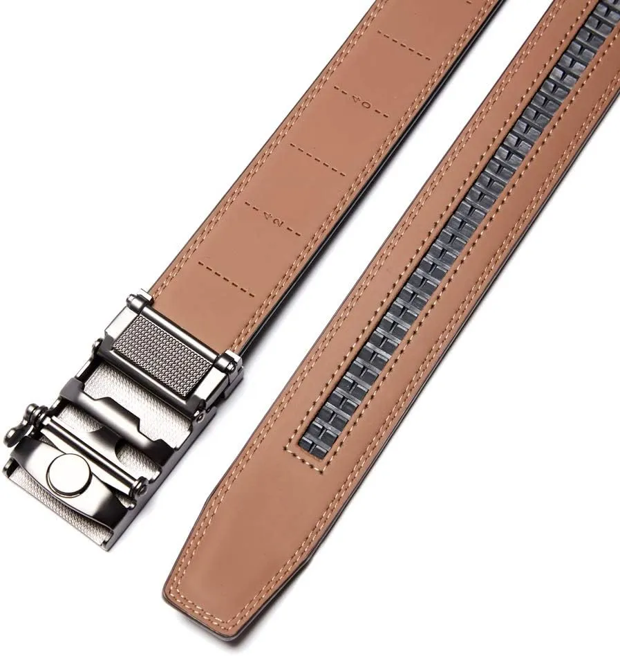 Men's Belt,Bulliant Slide Ratchet Belt for Men Genuine Leather Belts(2 pcs)