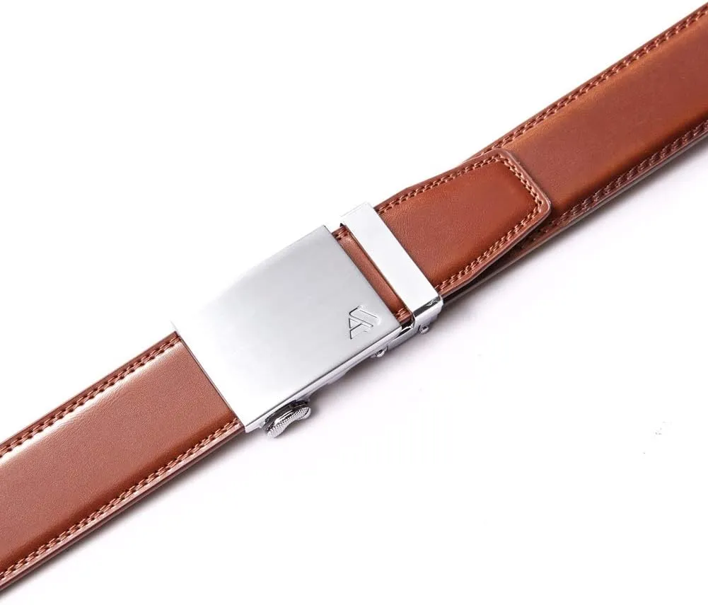Men's Belt,Bulliant Slide Ratchet Belt for Men Genuine Leather Belts(2 pcs)