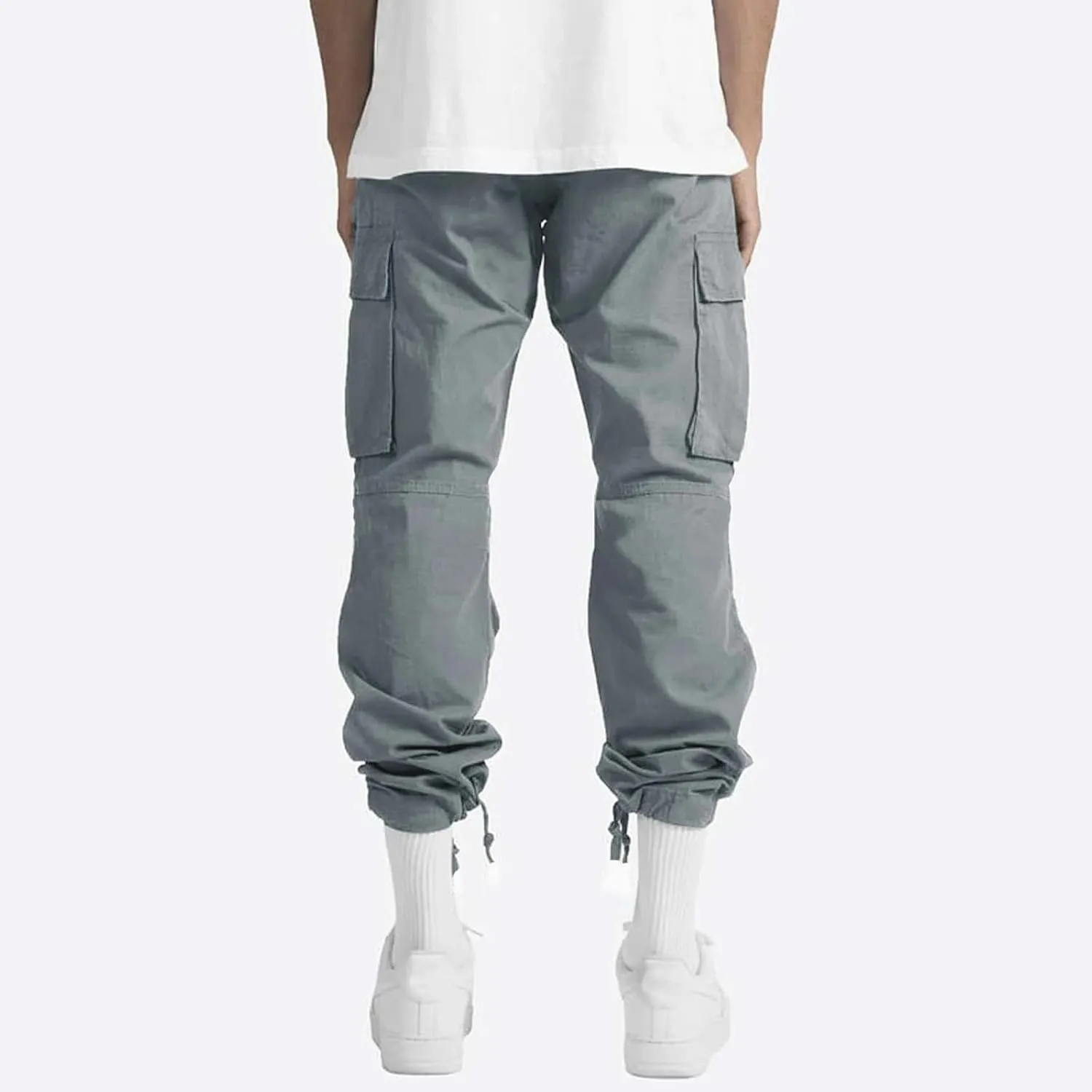 Mens Cargo Pants Casual Athletic Joggers Pants Loose Fit Straight Sweatpants with Multil Pockets Outdoot Hiking Pants