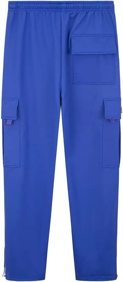 Mens Cargo Sweatpants Loose Fit Pants Joggers Heavyweight Open Bottom Drawstring Sweat Pants for Men with Pockets