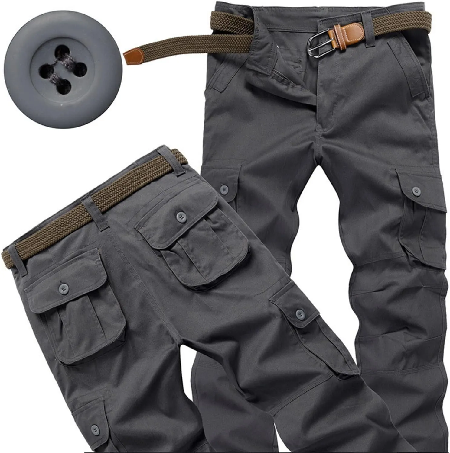 Men's Casual Cargo Pants - 2025 Loose Fit Multi-Pocket Summer Practical Outdoor Trousers.