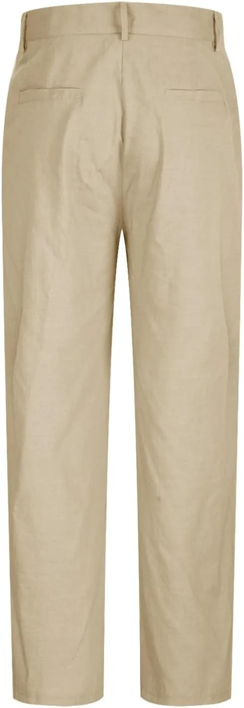 Men's Dress Pants Stretch Classic Fit Suit Pants Casual Pleated Front Dress Pants Straight Fit Pants