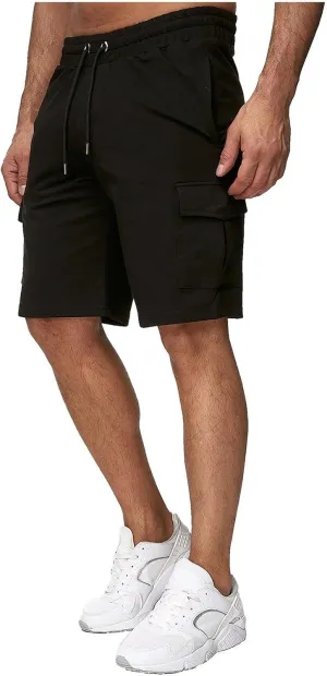 Mens Hiking Cargo Shorts Elastic Waist Short Pant Muscle Fit Bodybuilding Training Shorts Men Hiking Shorts