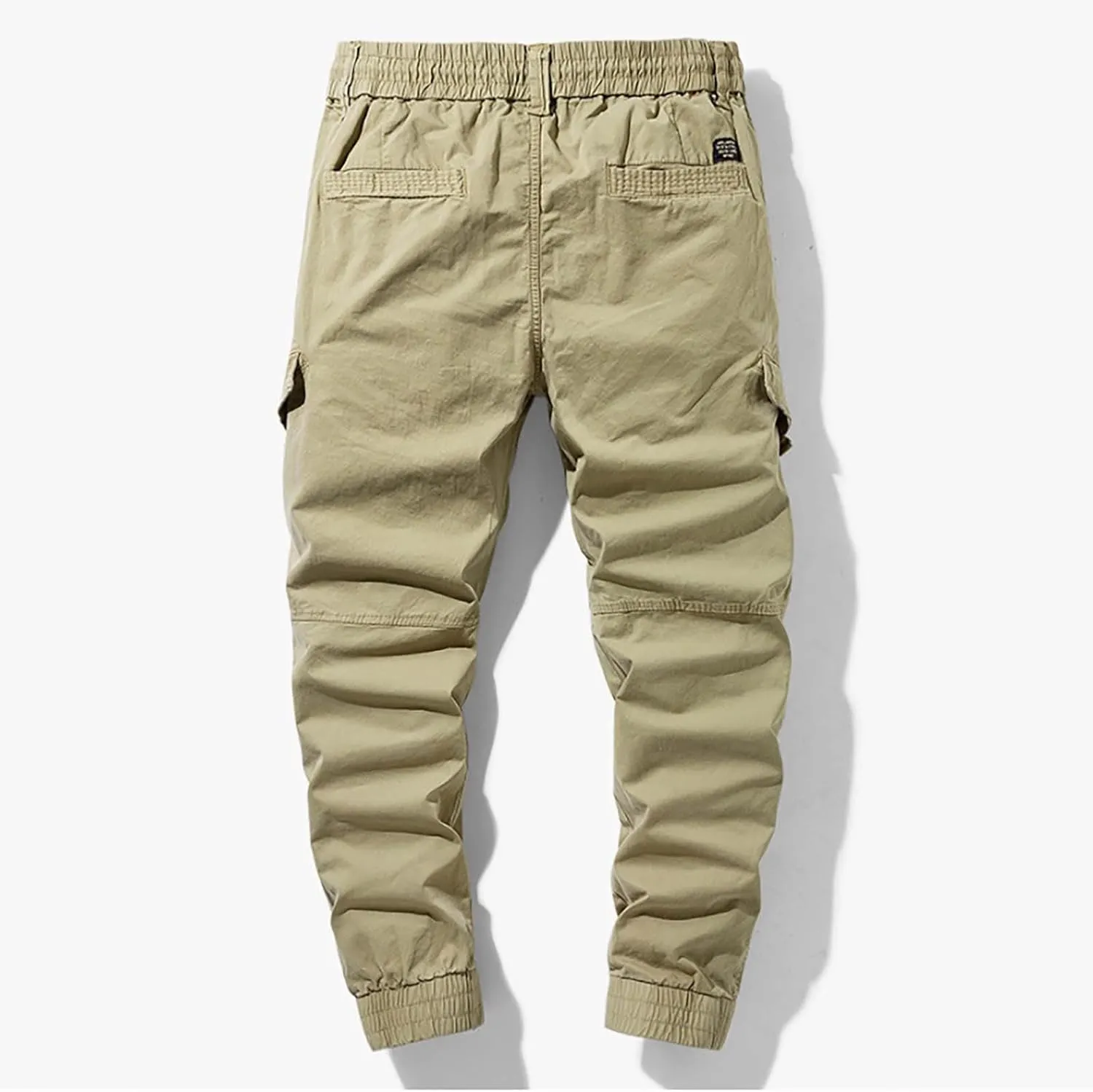 Men's Joggers Pants Casual Baggy Cotton Drawstring Tapered Sweatpants Cargo Loose Fit Trousers with Multi-Pocket