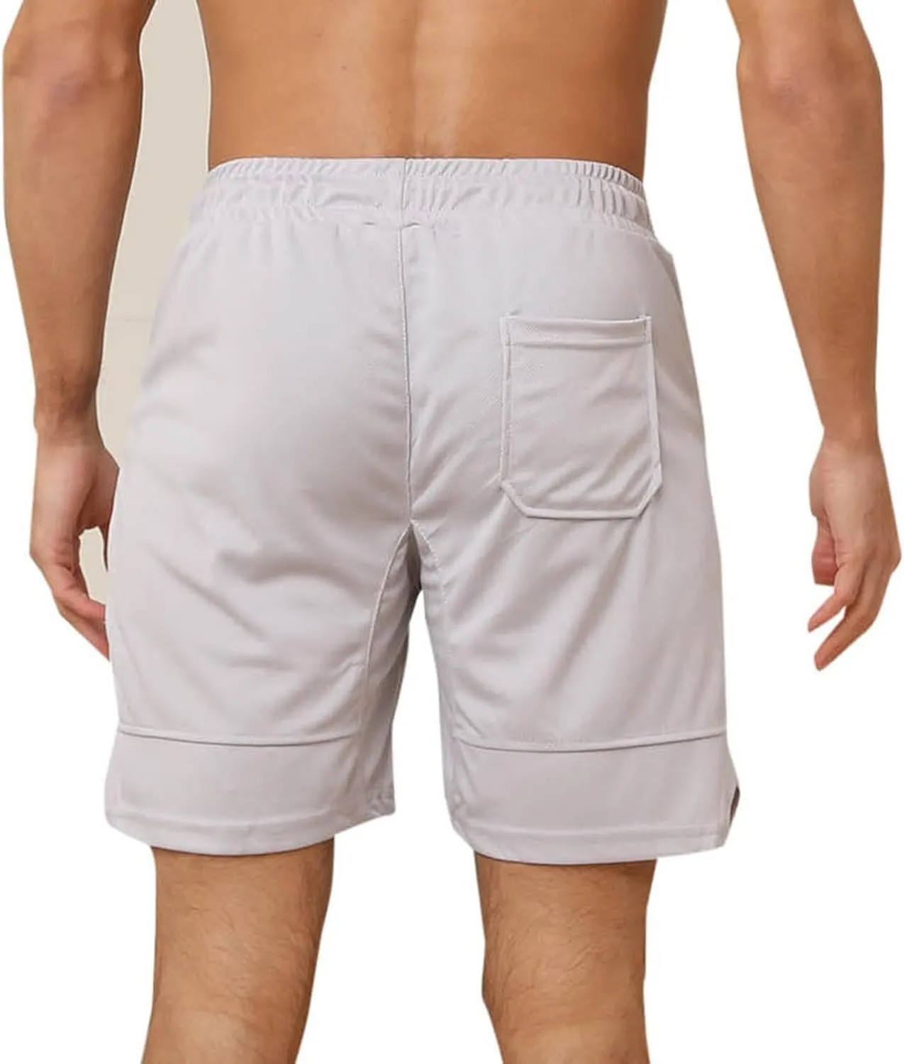Mens Mesh Workout Shorts with Zipper Pockets 5 Inch Athletic Gym Stretch Shorts Casual Sports Quick Dry Running Jogger Shorts