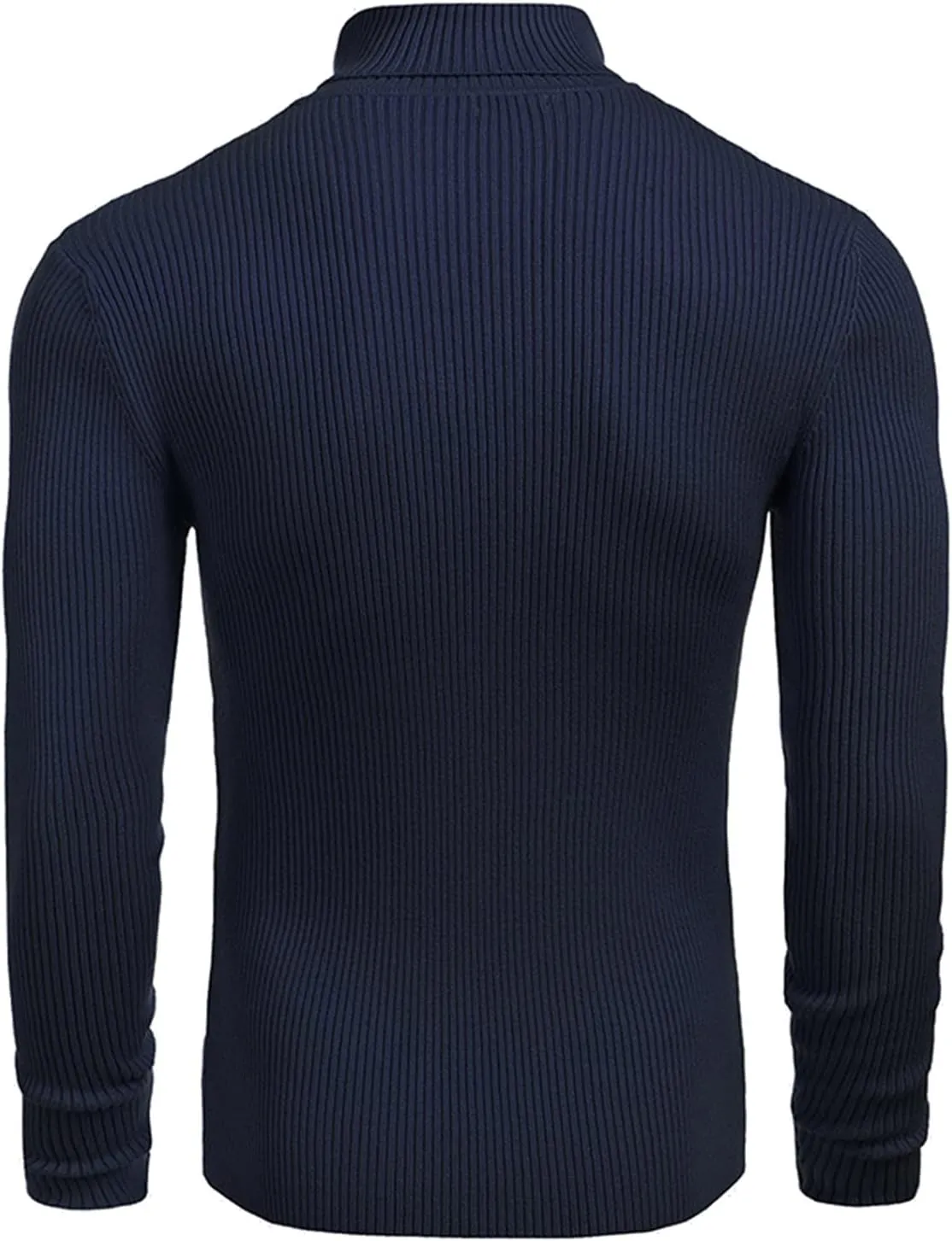 Mens Mock Turtleneck Long Sleeve Solid Color Pullover Lightweight Slim Fit Knitwear Casual Loose Fall Fashion Sweater