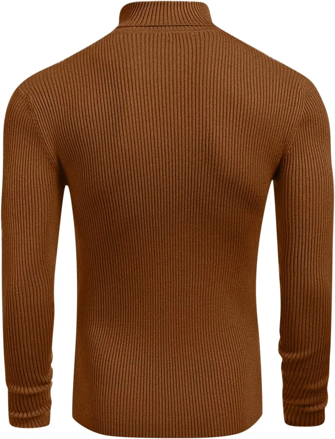 Mens Mock Turtleneck Long Sleeve Solid Color Pullover Lightweight Slim Fit Knitwear Casual Loose Fall Fashion Sweater