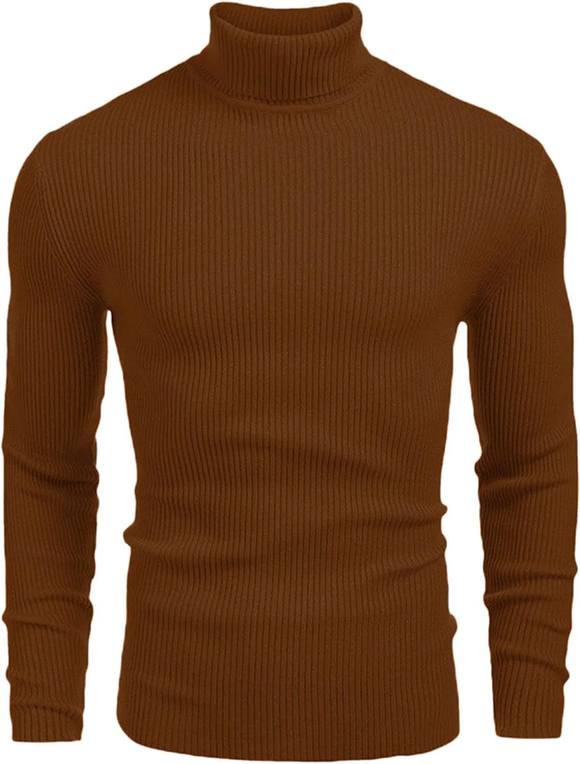 Mens Mock Turtleneck Long Sleeve Solid Color Pullover Lightweight Slim Fit Knitwear Casual Loose Fall Fashion Sweater