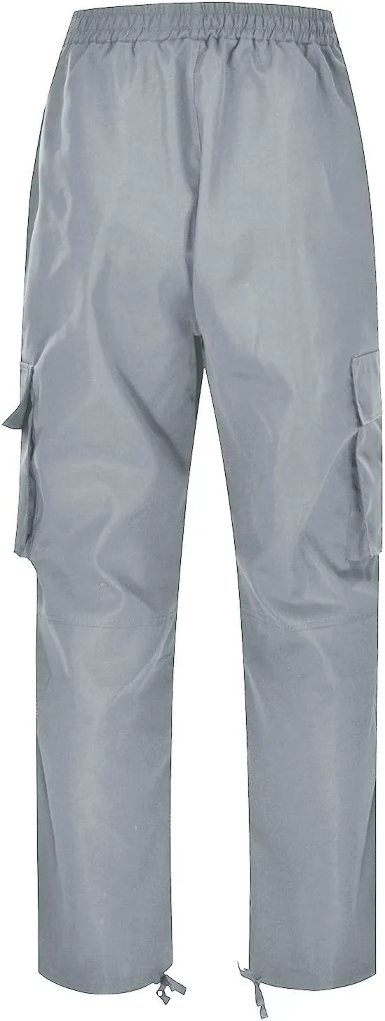 Mens Pants Waist Color Sports Hat Multi Woven Pocket Foot Rope Solid Pants Street Lightweight Stretch Cargo Work Pants