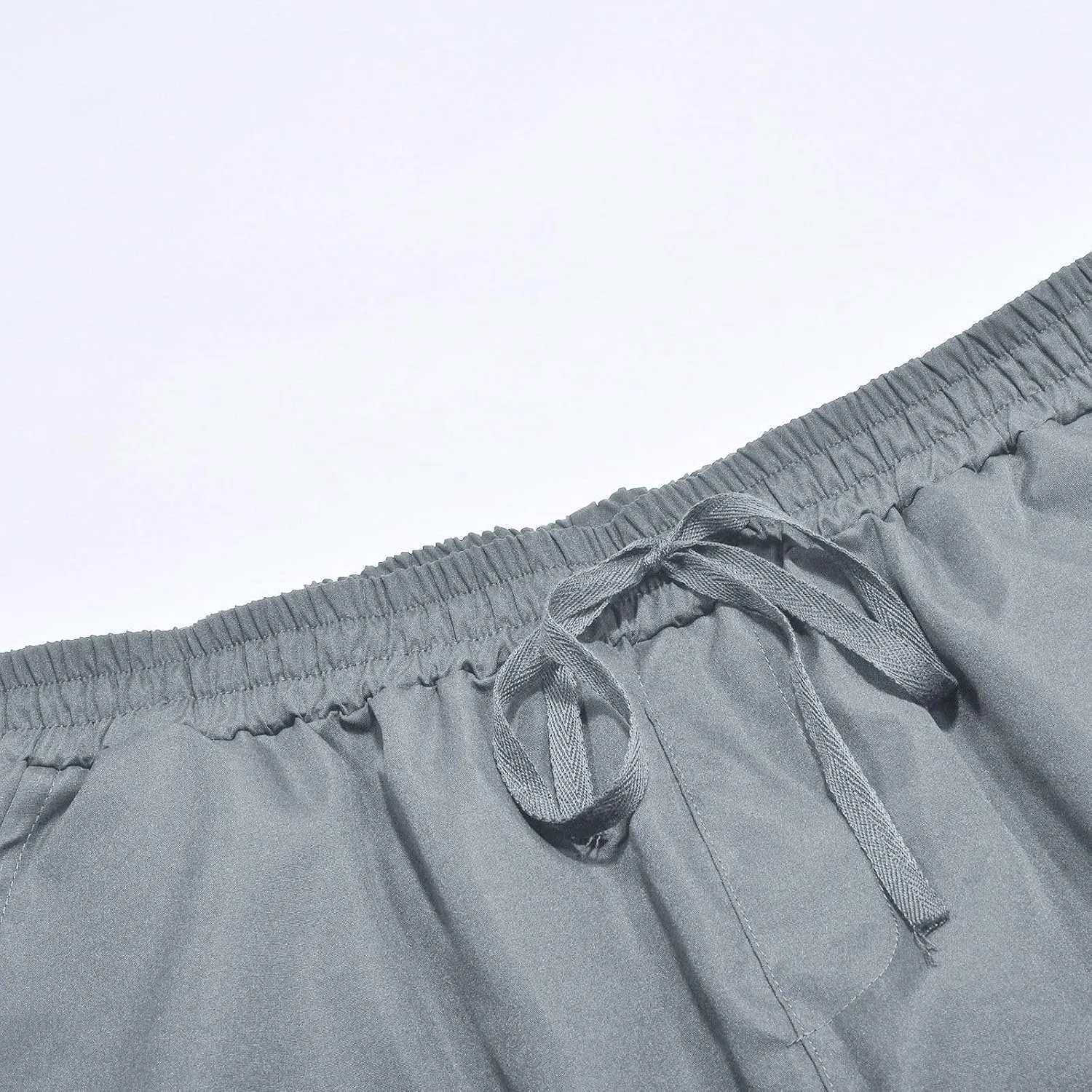 Mens Pants Waist Color Sports Hat Multi Woven Pocket Foot Rope Solid Pants Street Lightweight Stretch Cargo Work Pants