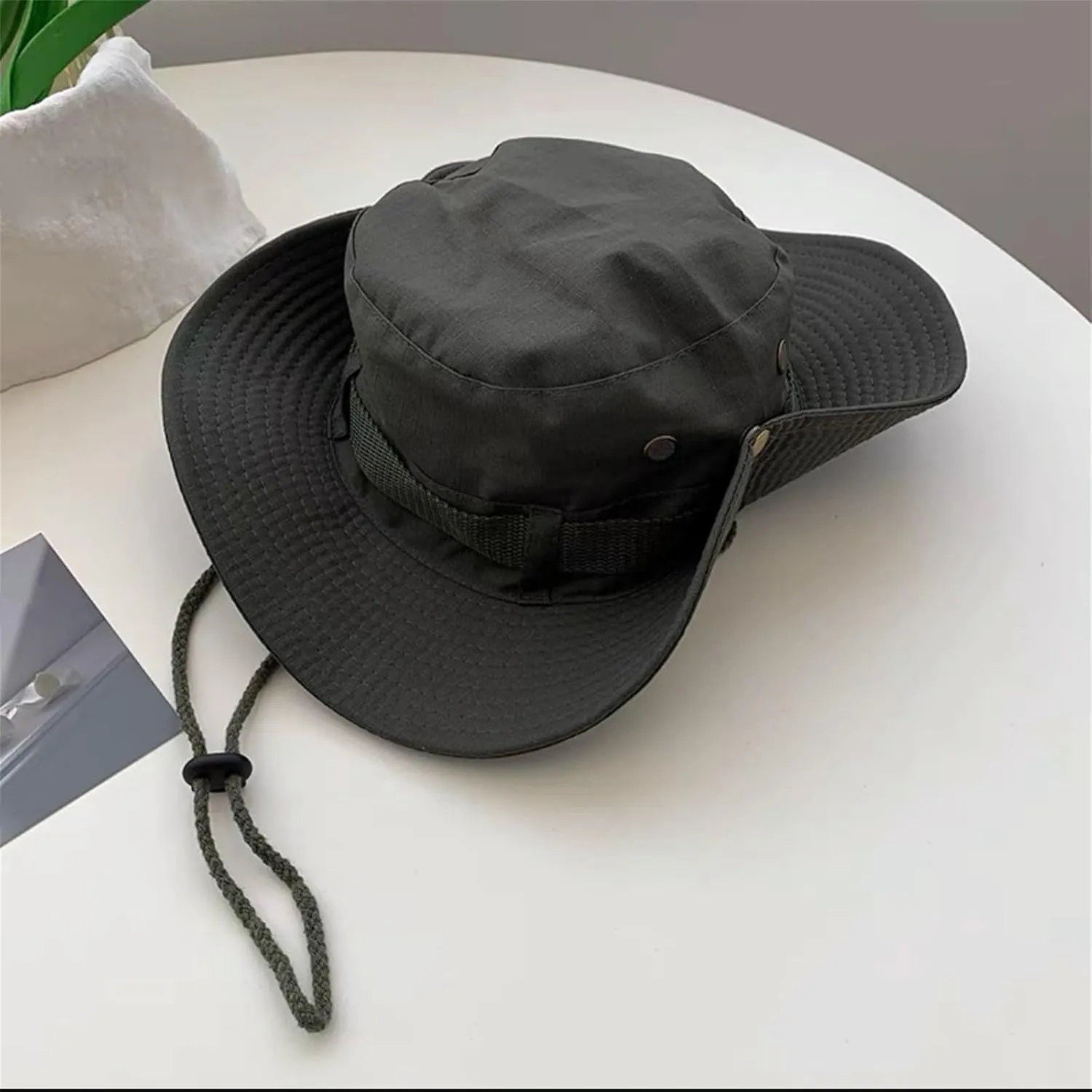 Men's Sun Hat Outdoor UPF50  Breathable Net Cap Wide Brim Bucket Safar𝓲 Cap Foldable Fishing Hats