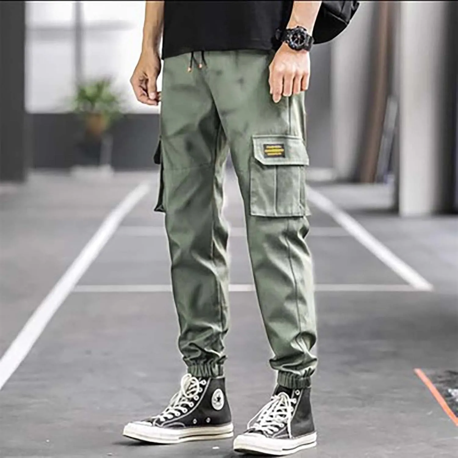 Men's Water Resistant Pants Cotton Pocket Multi Color Large Sanitary Casual Hiking Pants Lightweight Sweatpants