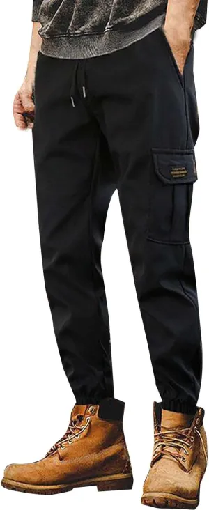 Men's Water Resistant Pants Cotton Pocket Multi Color Large Sanitary Casual Hiking Pants Lightweight Sweatpants