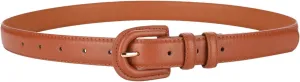 Mnjyihy Women's Cowhide Leather Belt For Jeans Pants Casual Genuine Leather Pin Buckle Belt