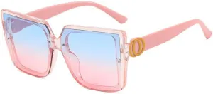 New 2025 Big Frame Sunglasses Women Shape UV400 Protection Women Sun Glasses Driving Travelling Female Sunglass,Pink Blue