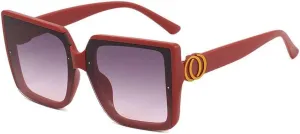 New 2025 Big Frame Sunglasses Women Shape UV400 Protection Women Sun Glasses Driving Travelling Female Sunglass,Red Gray