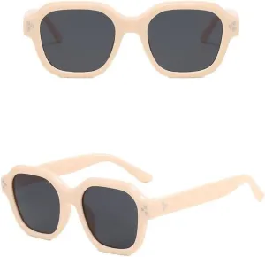 New 2025 Fashion Sunglasses Woman Shape UV400 Protection Sun Glasses Women Travelling Camping Female Sunglasses,Ivory Gray