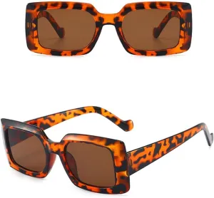 New 2025 Stylish Sun glasses Woman Shape Sunglasses Women Outdoor Travelling Women's Sunglasses,Leopard Tea