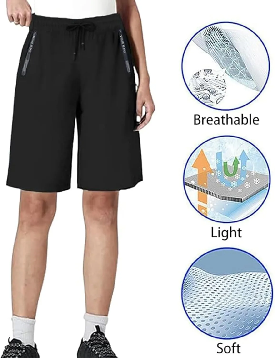 Onavee Icedactive - Women's Ice Silk Quick Drying Stretch Shorts, Unisex Onavee Shorts for Running Yoga Gym