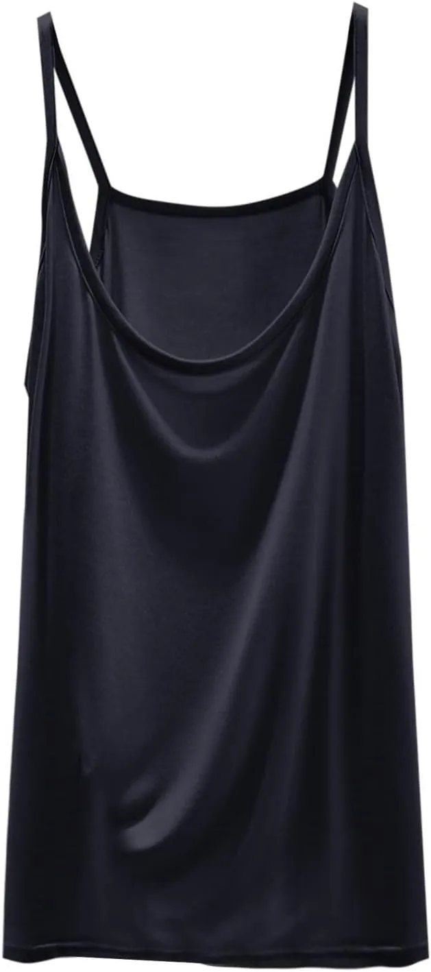 Oplxuo Women Camisole Spaghetti Strap Tank Top Casual Loose Layering Cami Undershirt for Yoga