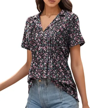 Oversized Hoodie,Women's Summer Tops Tie Dye Short Sleeved Shirt V Neck T Shirt Casual Loose Shirt